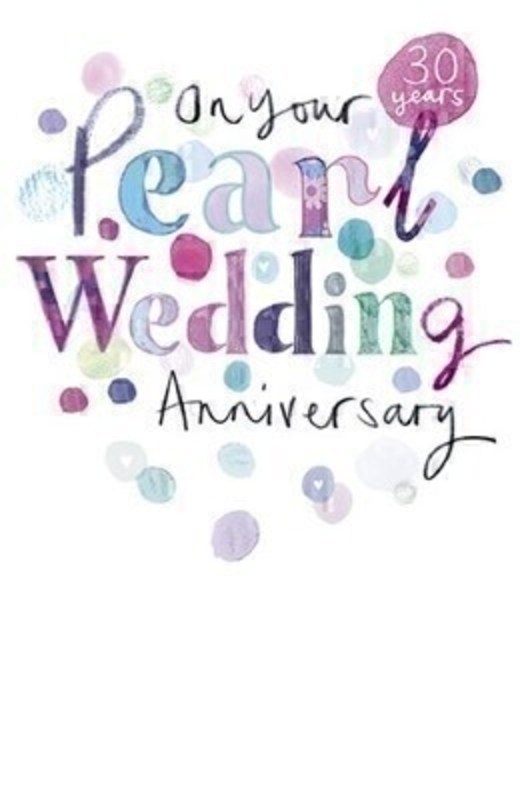 Pearl Wedding Anniversary Card by Paper Rose